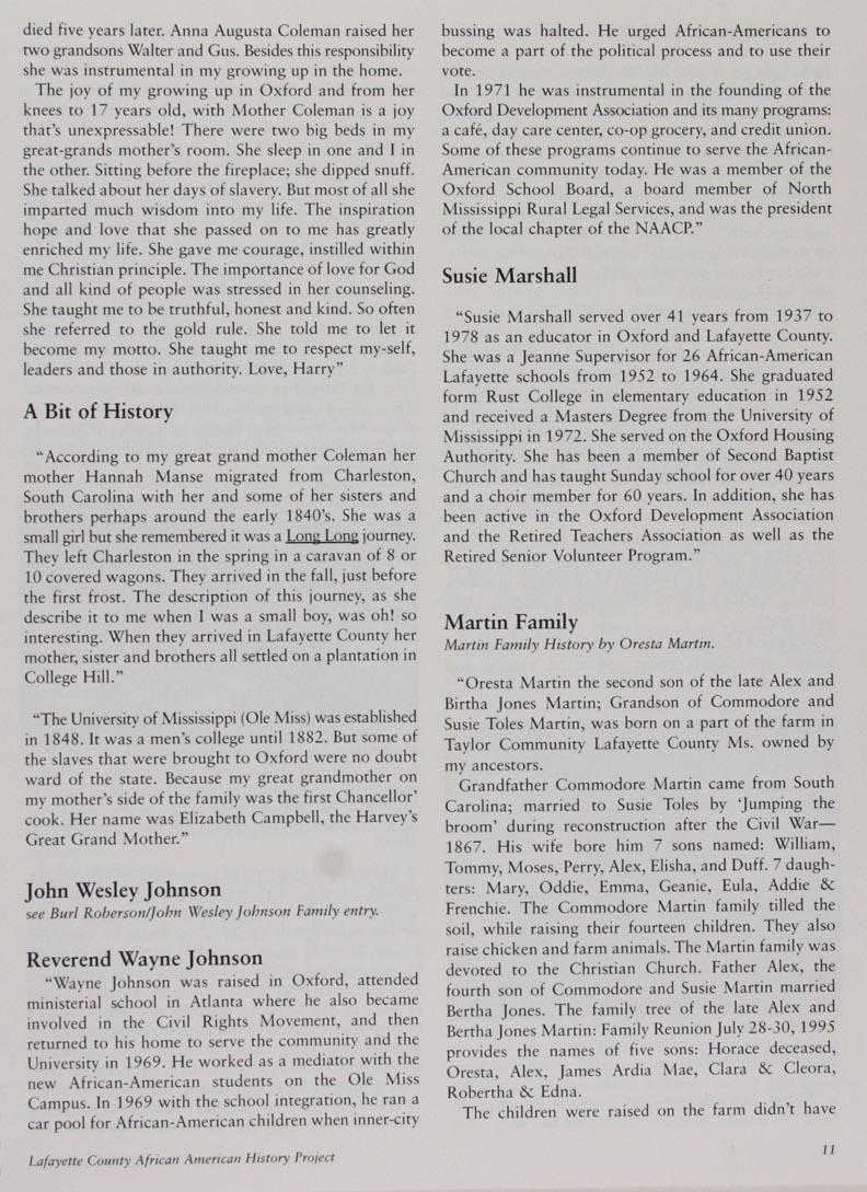 African American History Project page